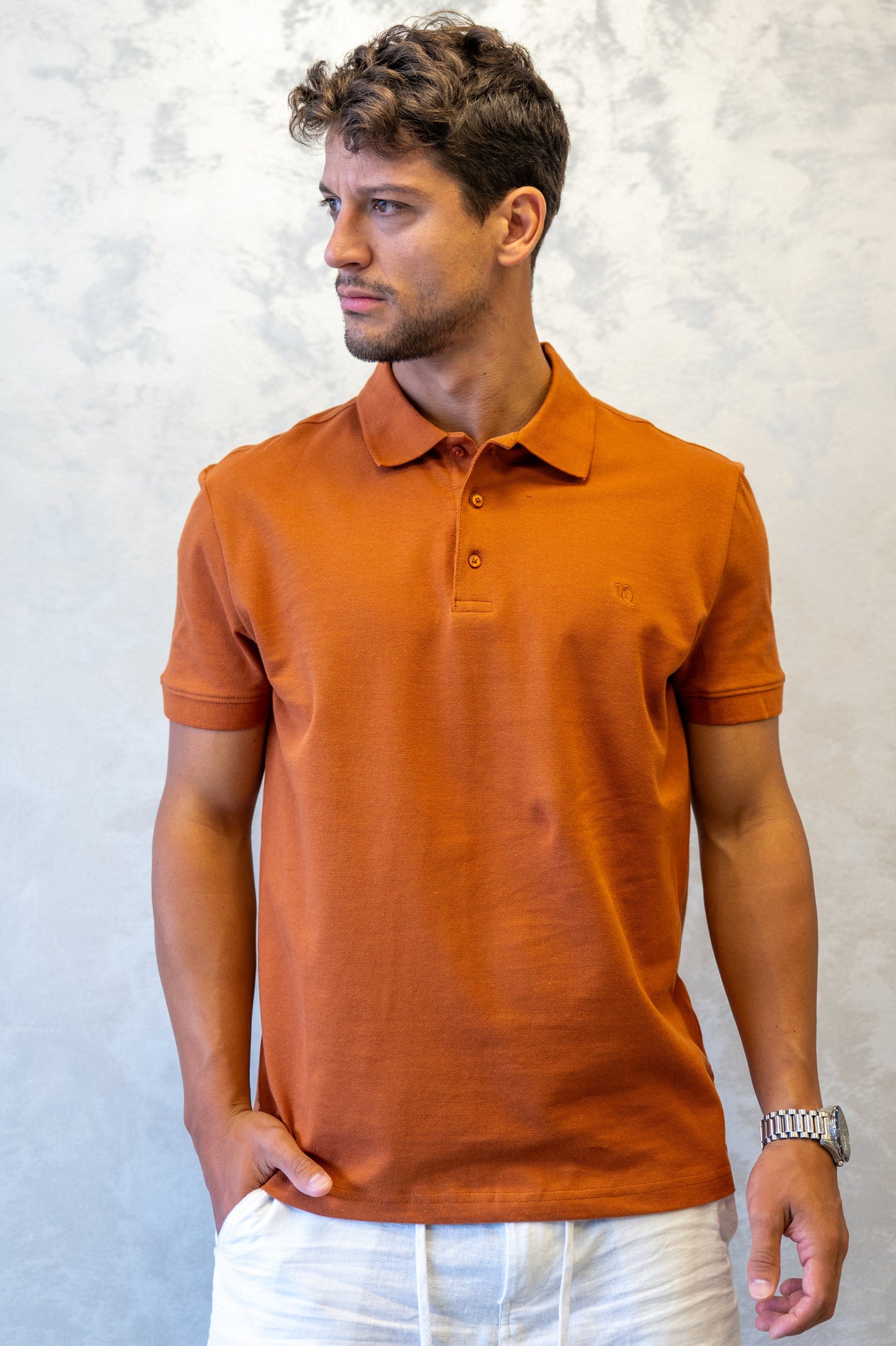 Polo majica muška UN-101/8 tamna cigla