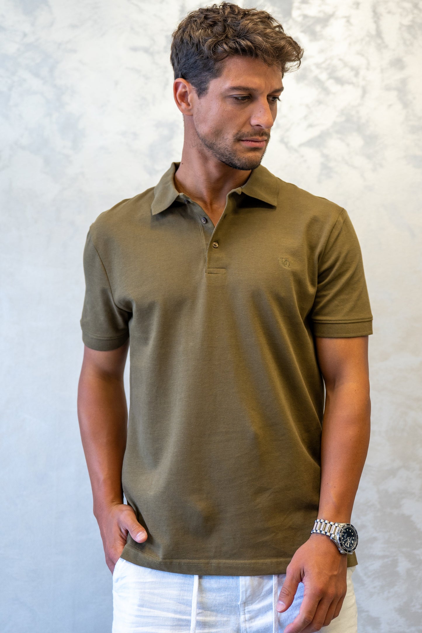 Polo majica muška UN-101/9 maslinasta