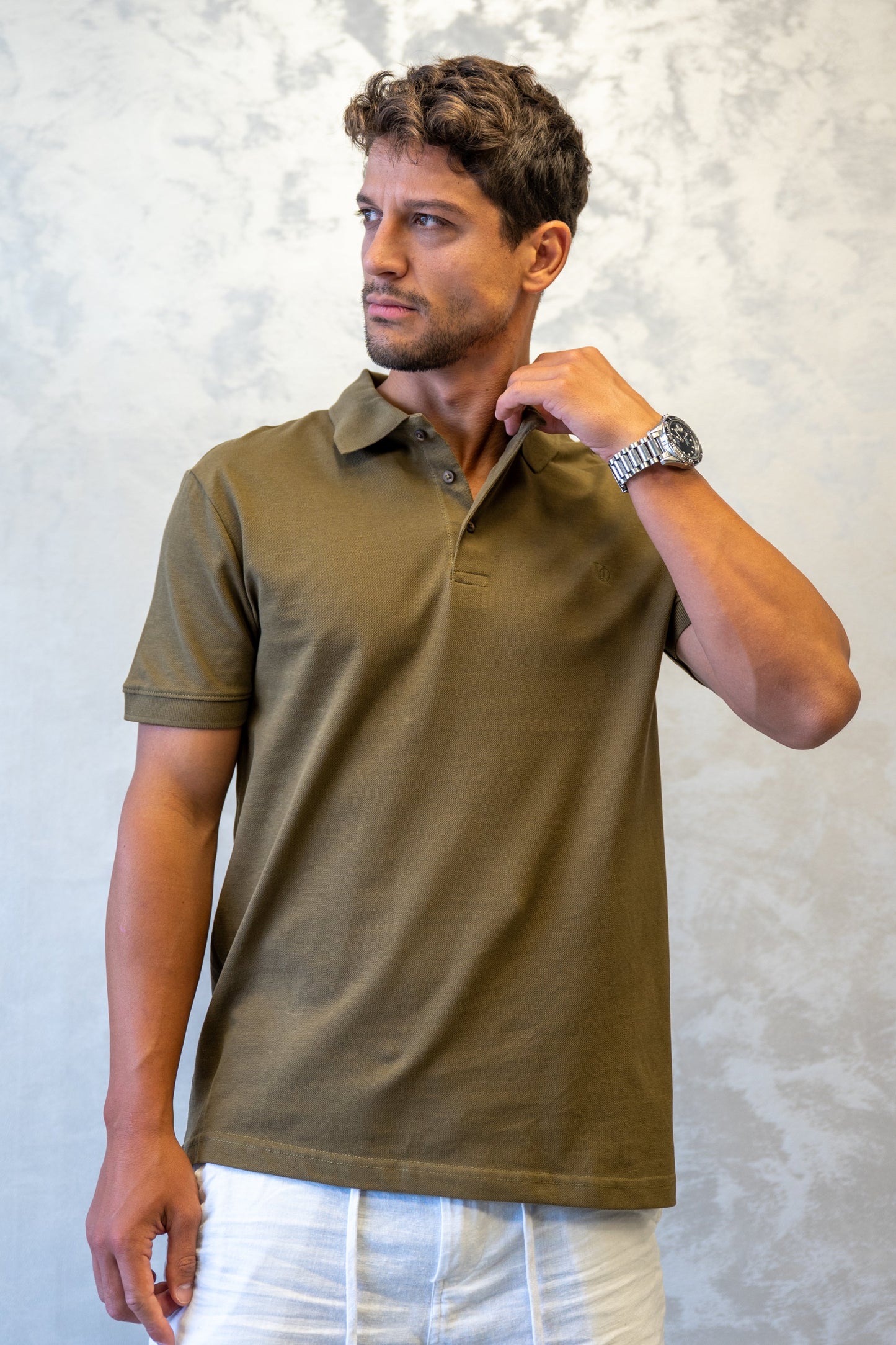 Polo majica muška UN-101/9 maslinasta