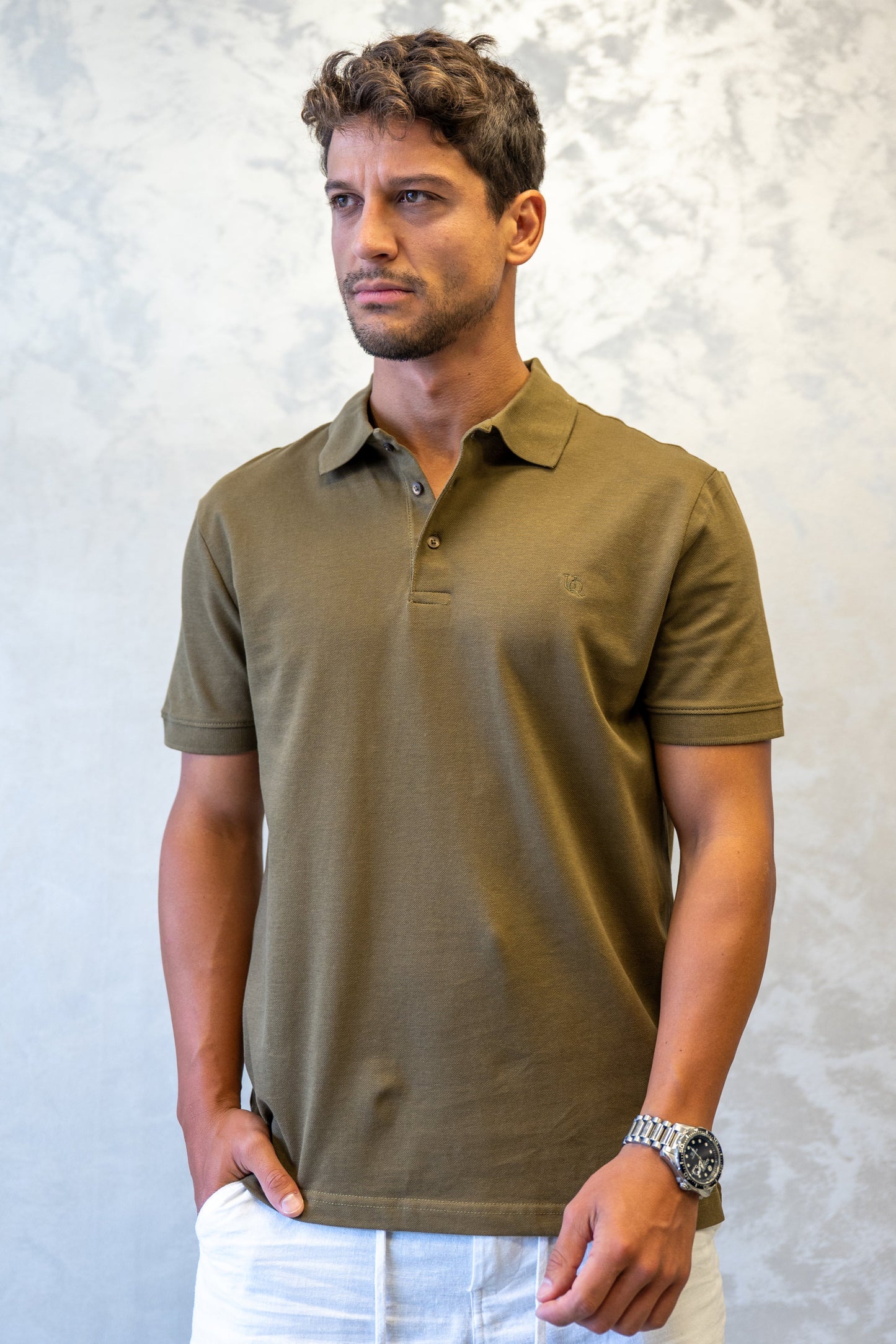 Polo majica muška UN-101/9 maslinasta
