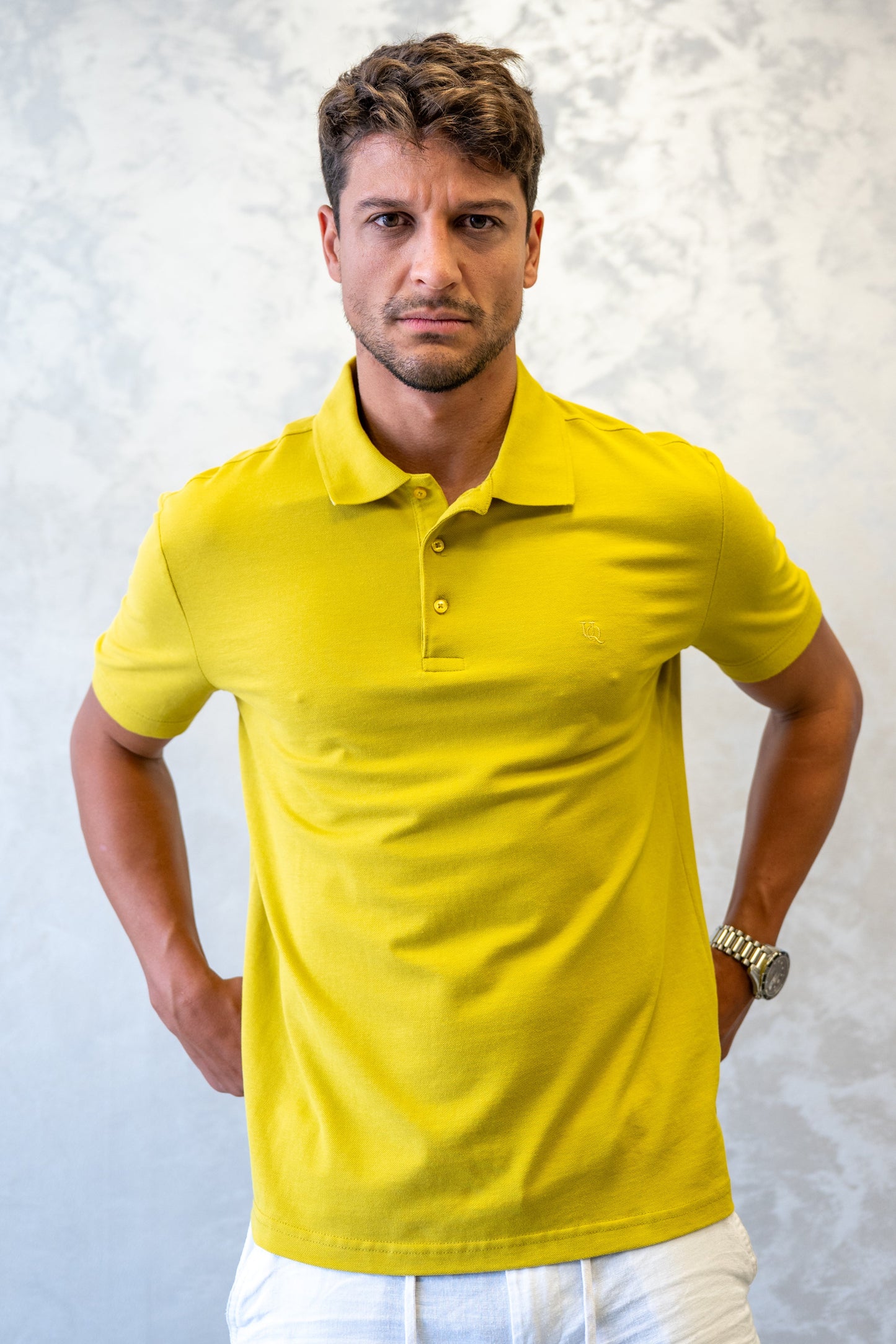Polo muška majica UN-101/5 senf