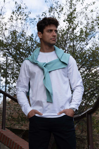 Majica od merceriziranog pamuka u-mod-glat