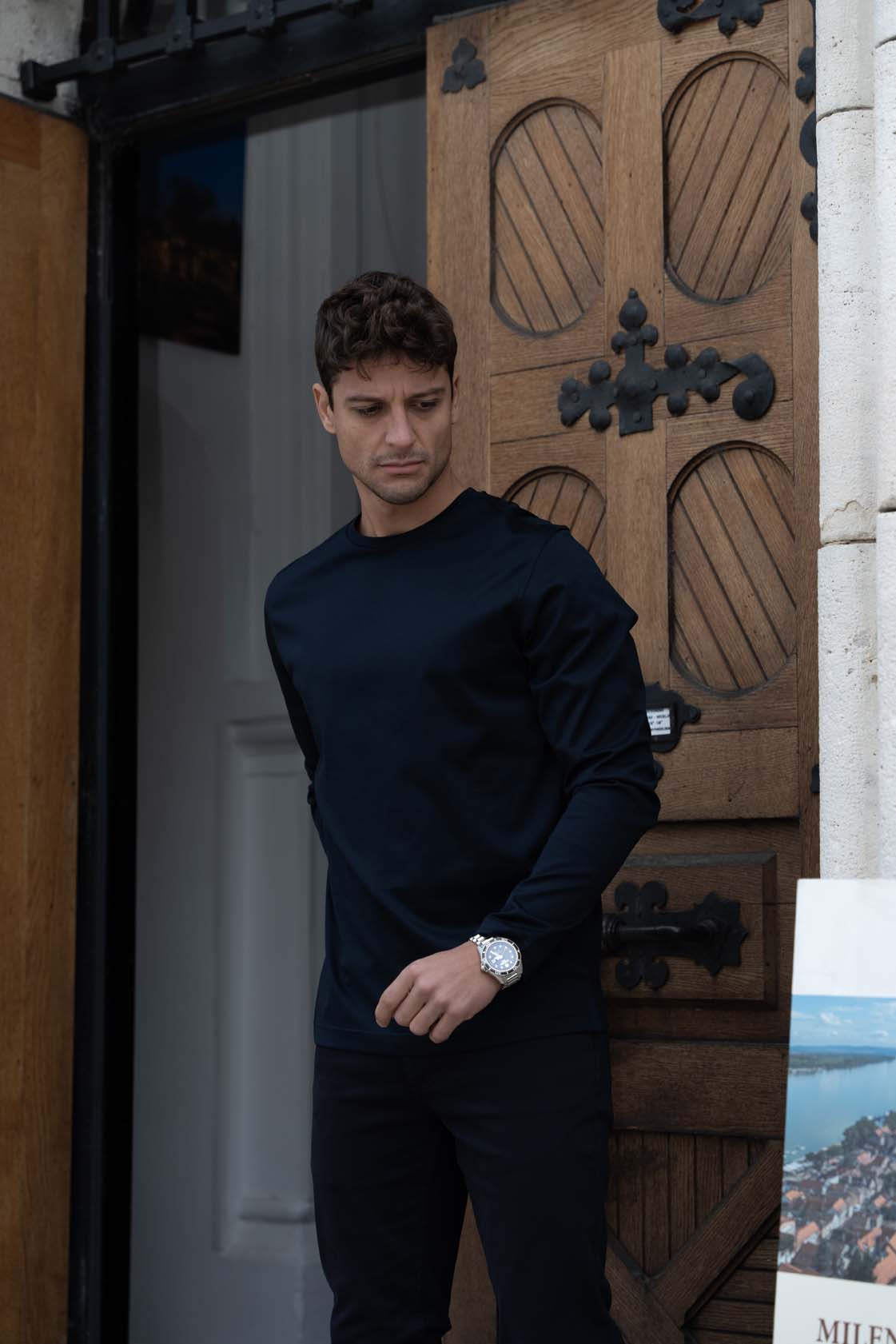 Majica od merceriziranog pamuka u-mod-glat