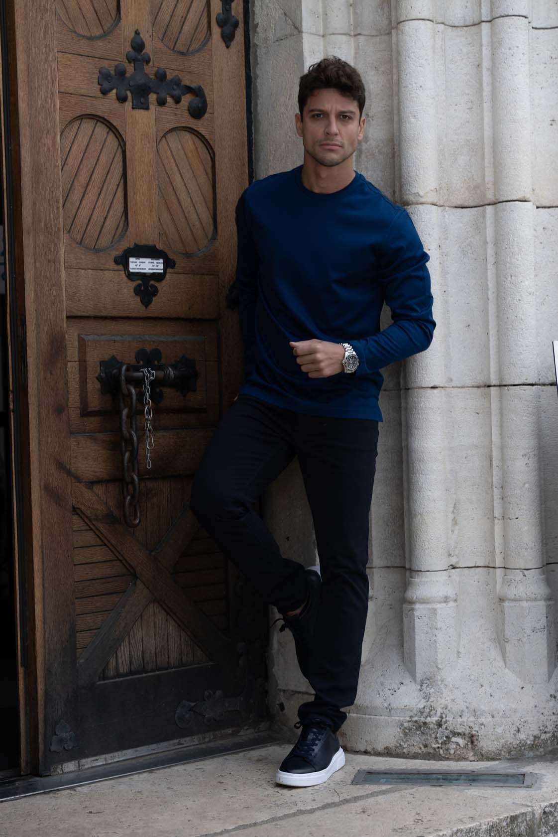 Majica od merceriziranog pamuka u-mod-glat